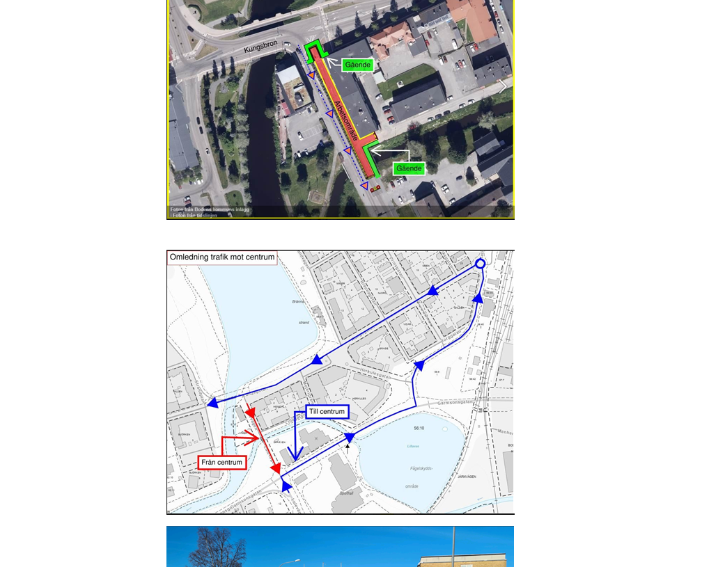 Establishment of work area and closure of traffic